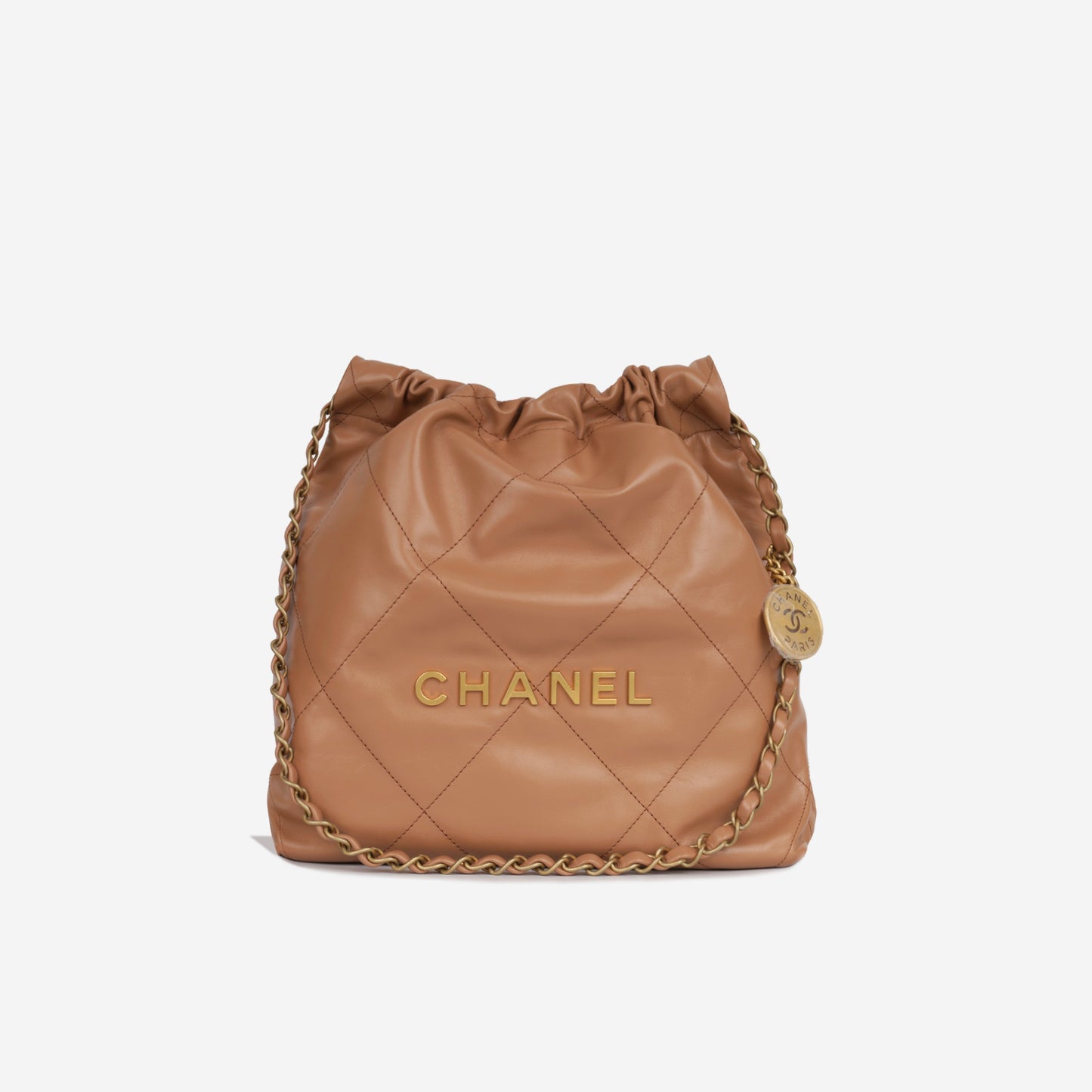Chanel Luxury Calfskin Gold Tote Bag Style 7