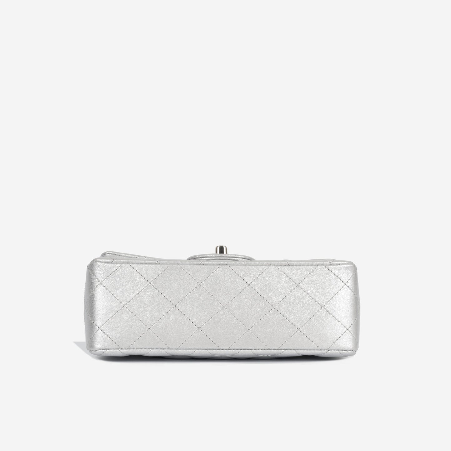 Chanel Classic Flap Lambskin Silver Shoulder Bag Style 23