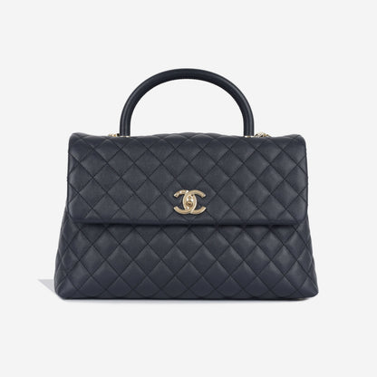 Chanel Coco Handle Caviar Gold Shoulder Bag Caviar