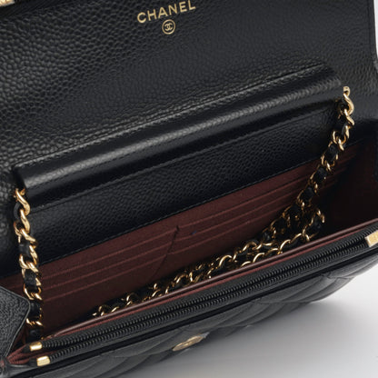 Chanel Wallet On Chain Lambskin Black Crossbody Style 9
