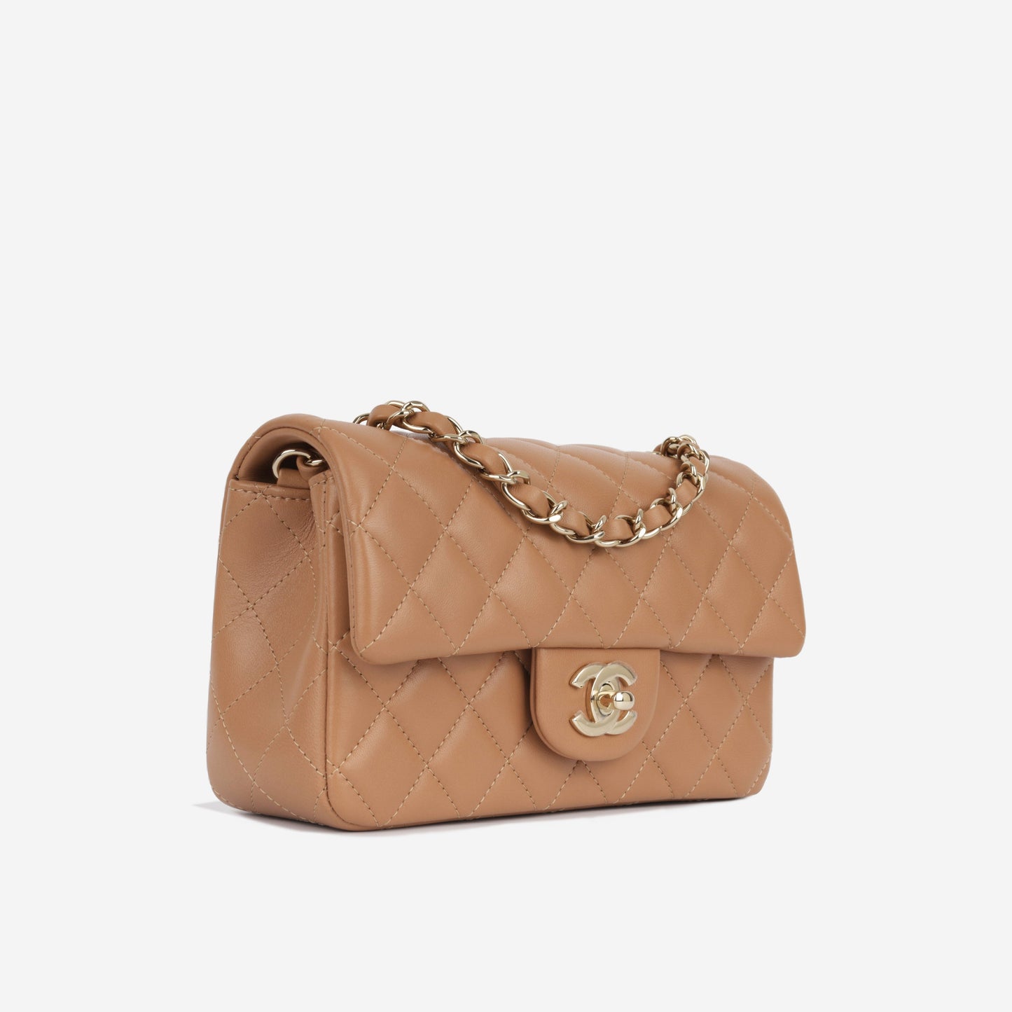 Chanel Classic Flap Lambskin Gold Shoulder Bag Style 106