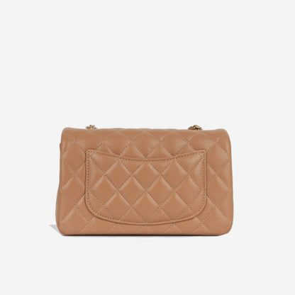 Chanel Classic Flap Lambskin Gold Shoulder Bag Style 106