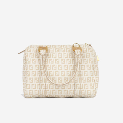 Fendi Luxury Canvas Cream Handbag