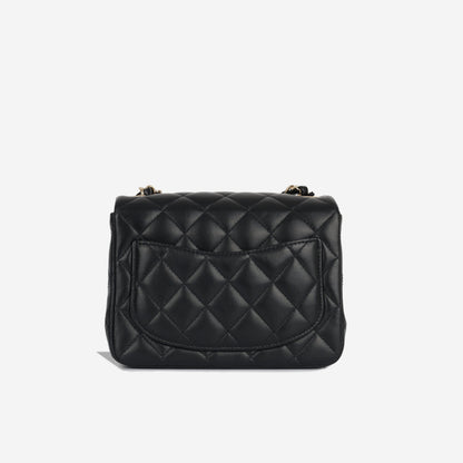 Chanel Classic Flap Lambskin Black Shoulder Bag Style 210