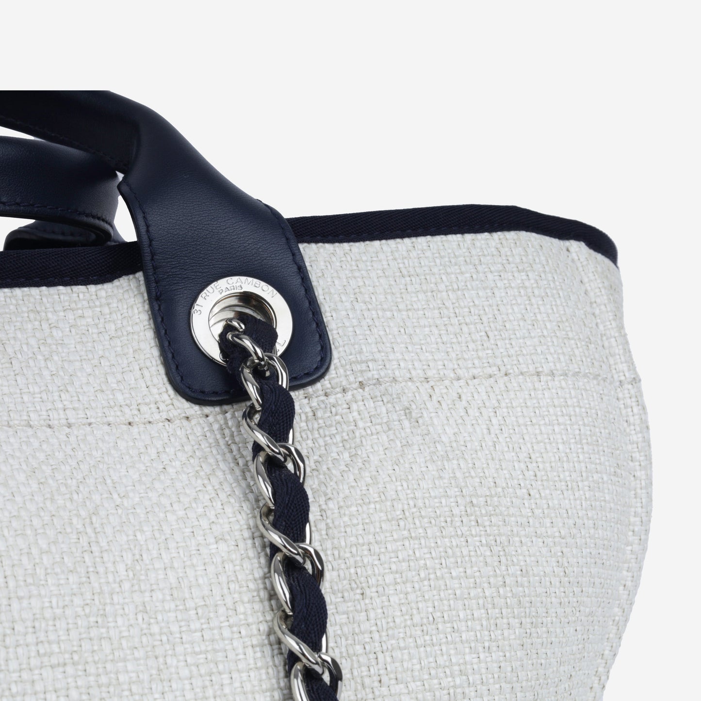 Chanel Deauville Tweed Gold Tote Bag Style 3