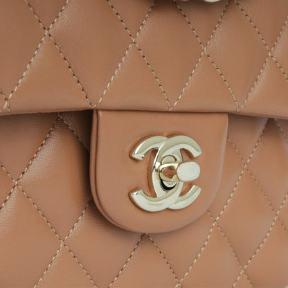 Chanel Classic Flap Lambskin Gold Shoulder Bag Style 140