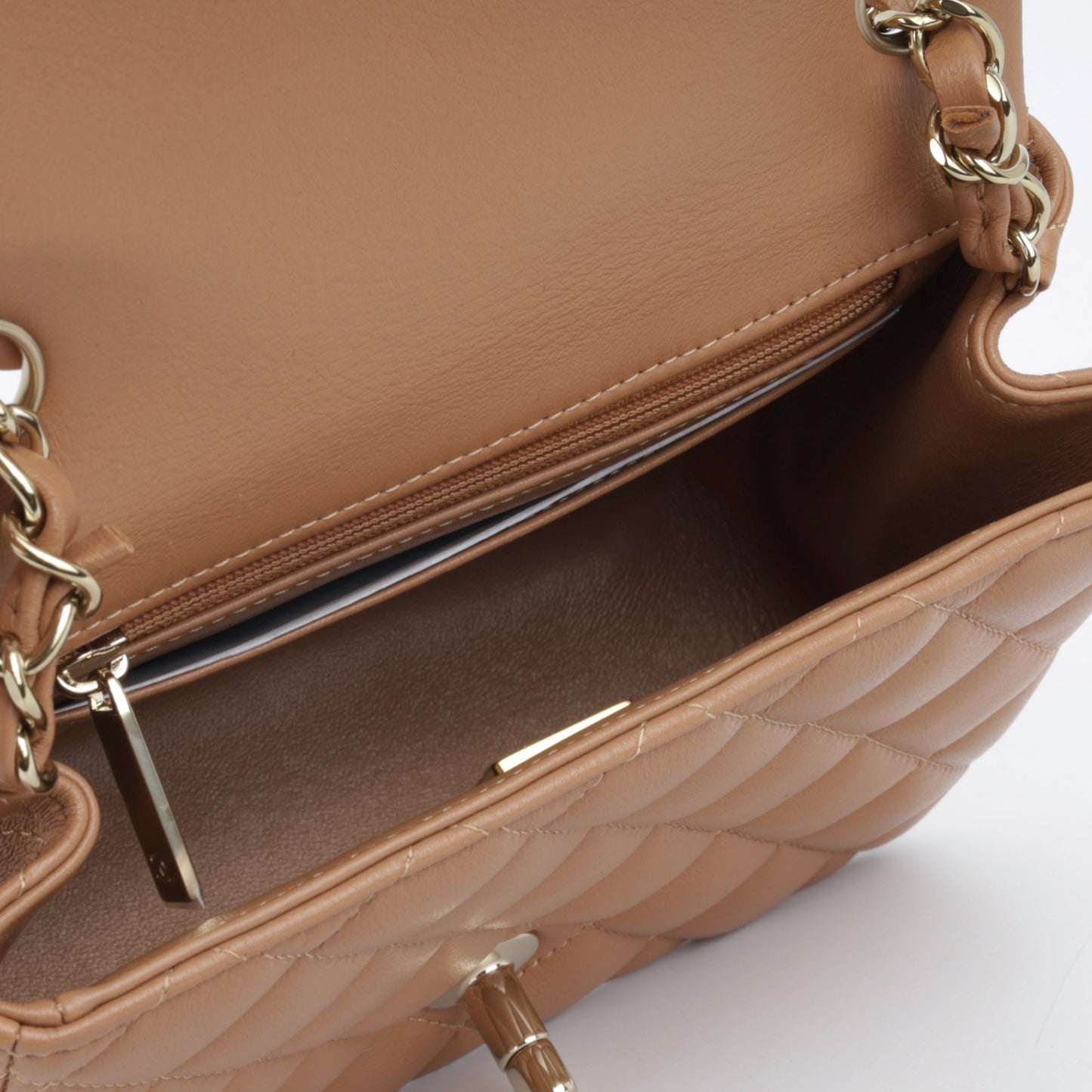 Chanel Classic Flap Lambskin Gold Shoulder Bag Style 84