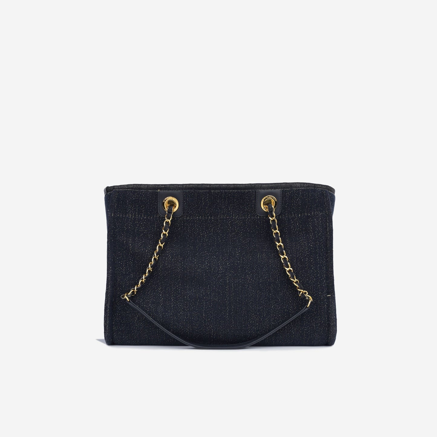 Chanel Deauville Calfskin Gold Tote Bag Calfskin