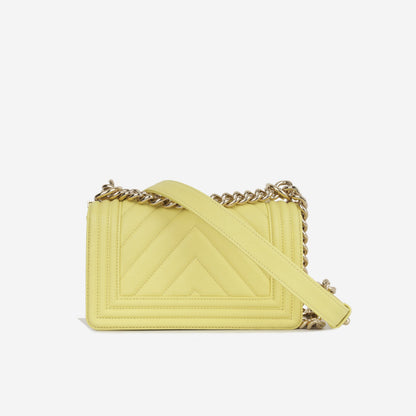 Chanel Boy Bag Caviar Gold Shoulder Bag Style 7