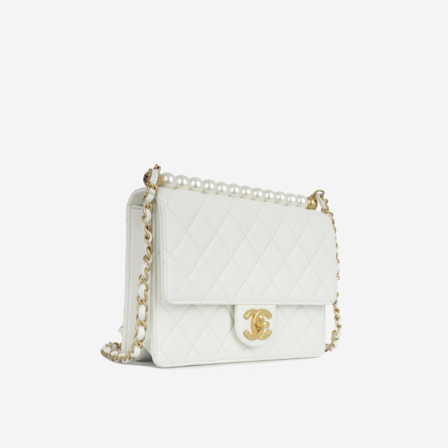 Chanel Classic Flap Lambskin Gold Shoulder Bag Style 112