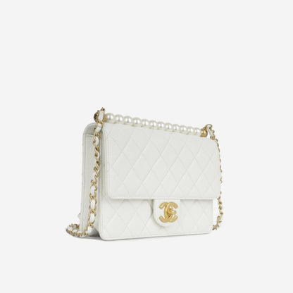 Chanel Classic Flap Lambskin Gold Shoulder Bag Style 112