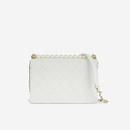 Chanel Classic Flap Lambskin Gold Shoulder Bag Style 112
