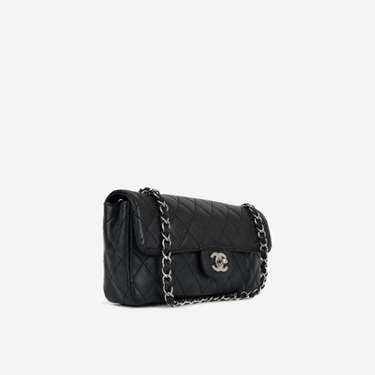 Chanel Classic Flap Lambskin Black Shoulder Bag Style 285