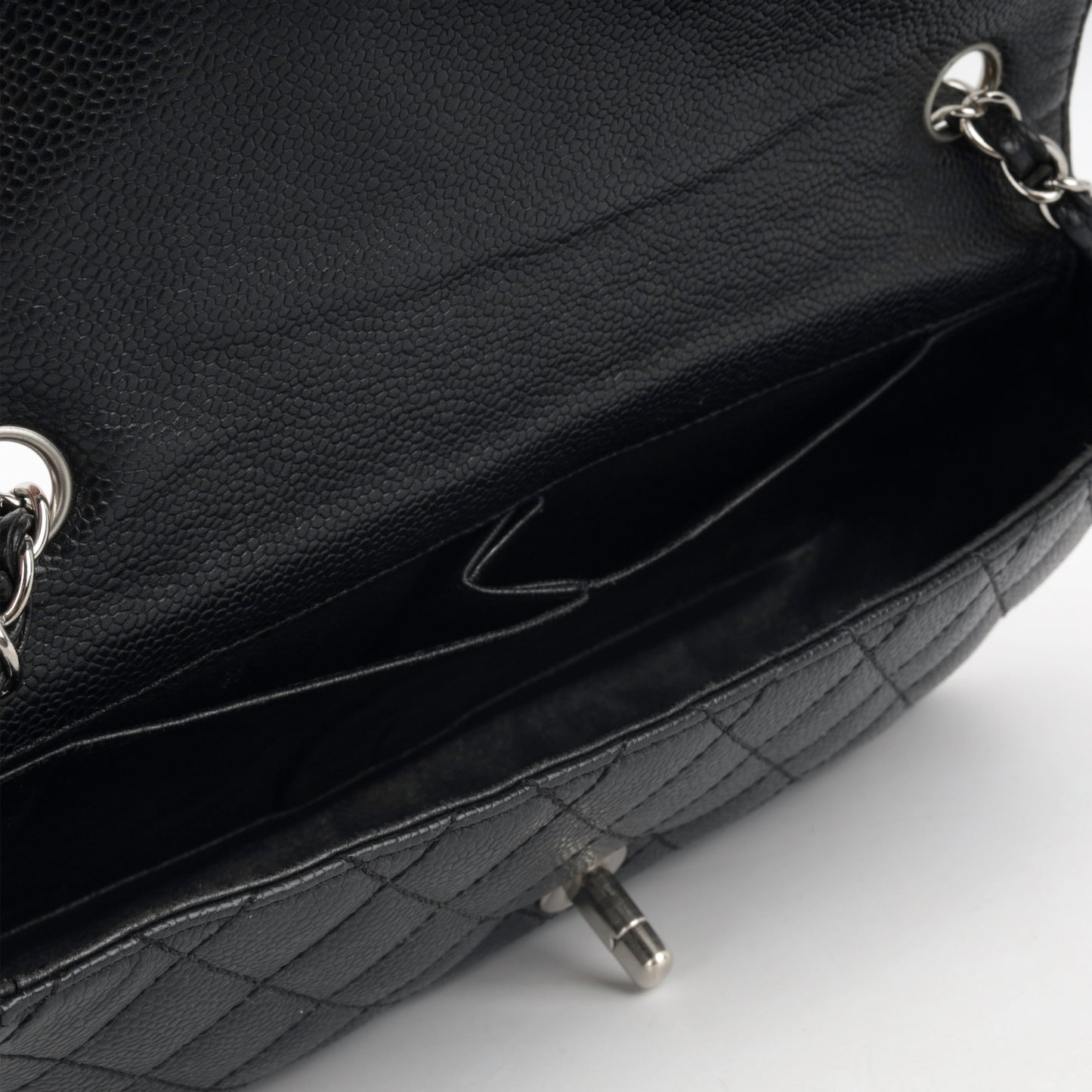 Chanel Classic Flap Lambskin Black Shoulder Bag Style 285