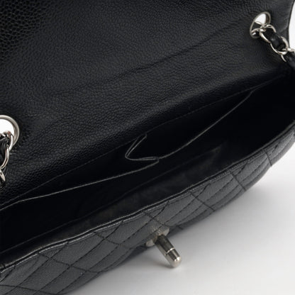 Chanel Classic Flap Lambskin Black Shoulder Bag Style 285