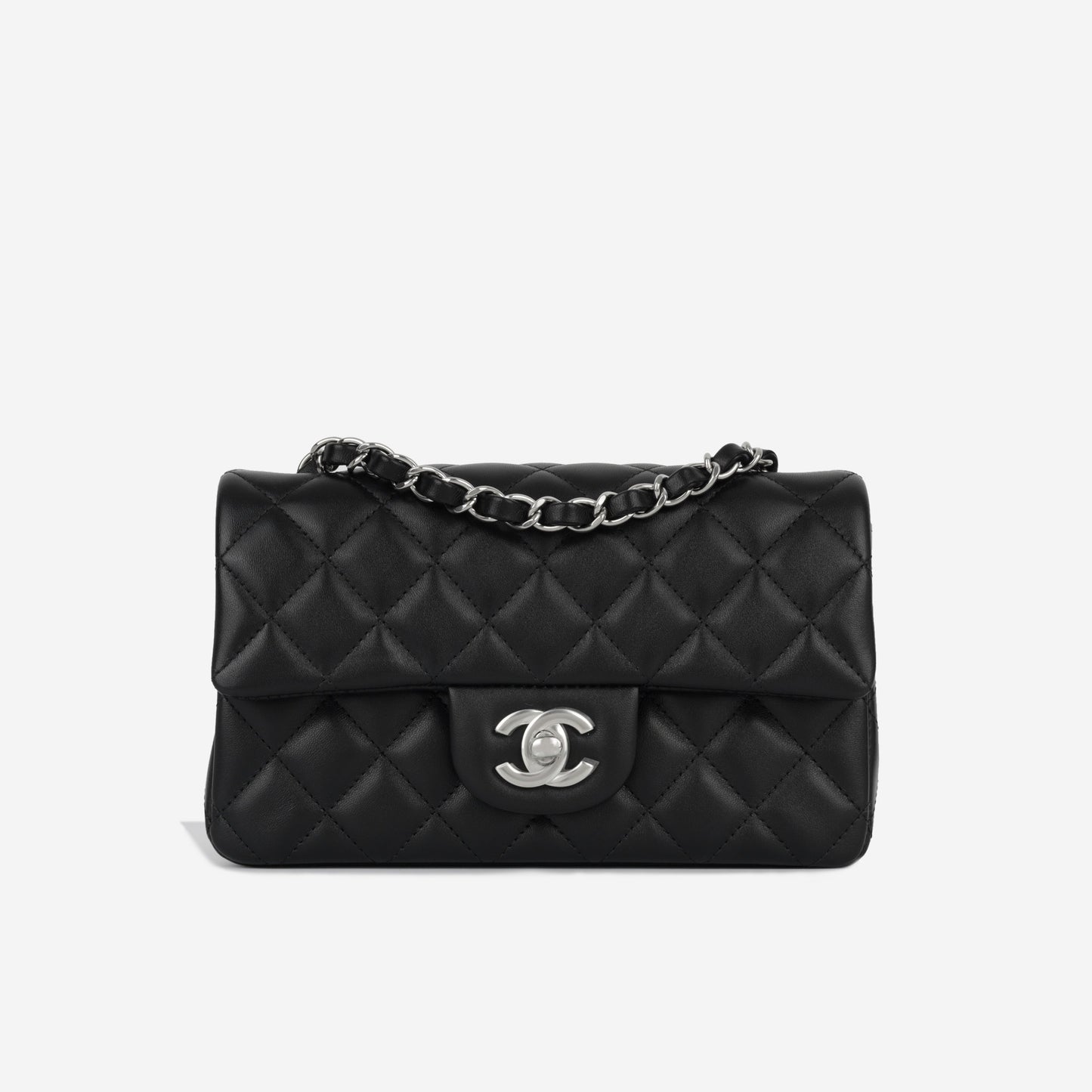 Chanel Classic Flap Lambskin Black Shoulder Bag Style 130