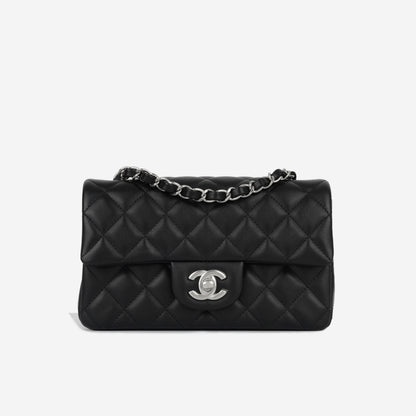 Chanel Classic Flap Lambskin Black Shoulder Bag Style 130