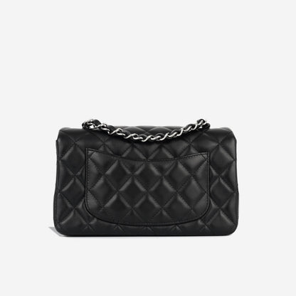Chanel Classic Flap Lambskin Black Shoulder Bag Style 130