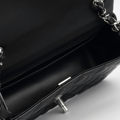 Chanel Classic Flap Lambskin Black Shoulder Bag Style 128