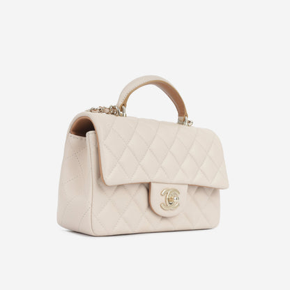 Chanel Classic Flap Lambskin Gold Shoulder Bag Style 105