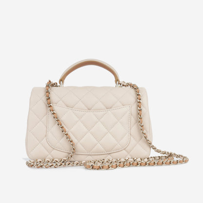 Chanel Classic Flap Lambskin Gold Shoulder Bag Style 105