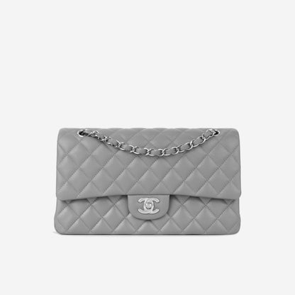 Chanel Classic Flap Caviar Silver Shoulder Bag Style 12