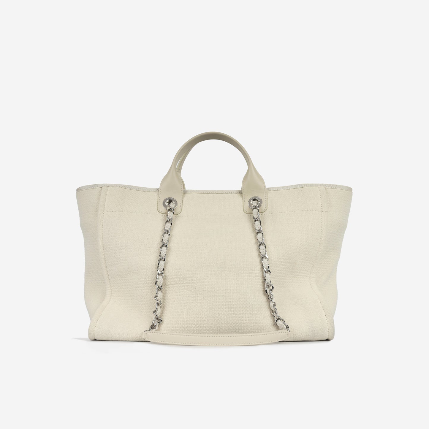 Chanel Cambon Tweed Silver Tote Bag