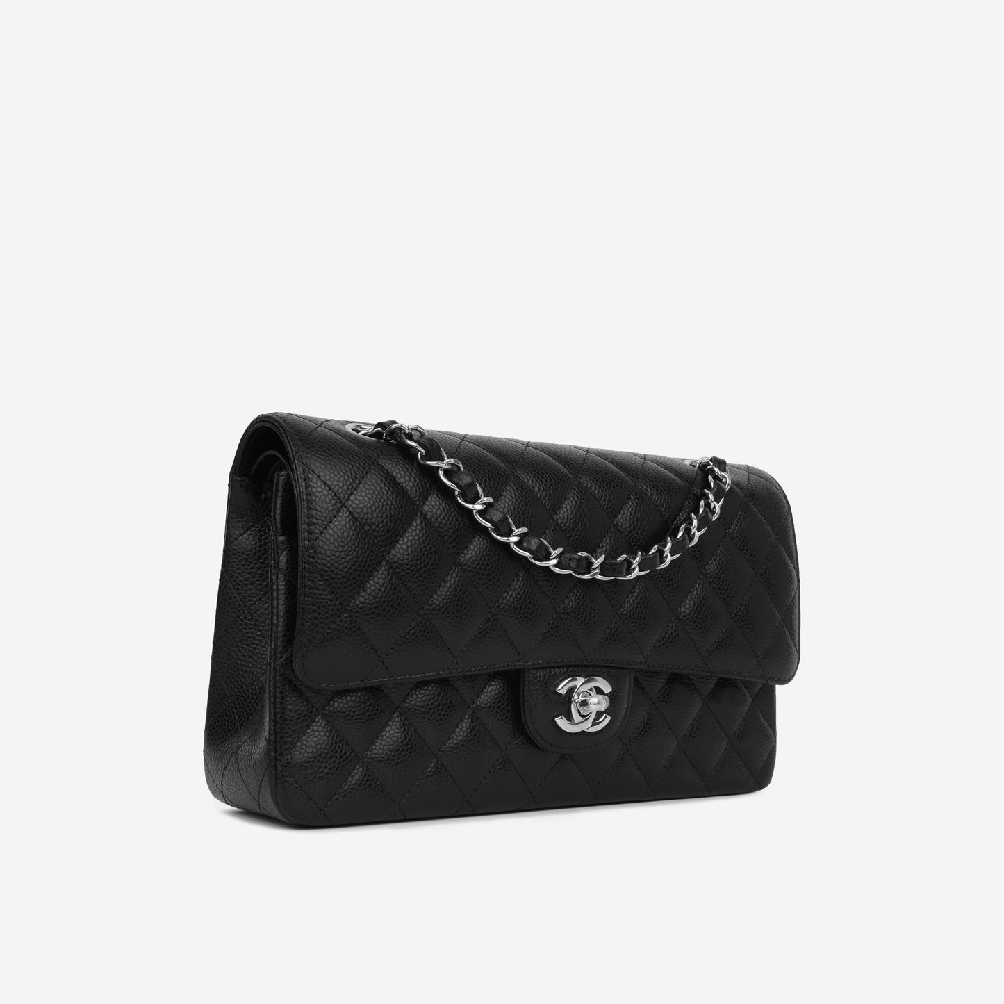 Chanel Classic Flap Lambskin Black Shoulder Bag Style 65