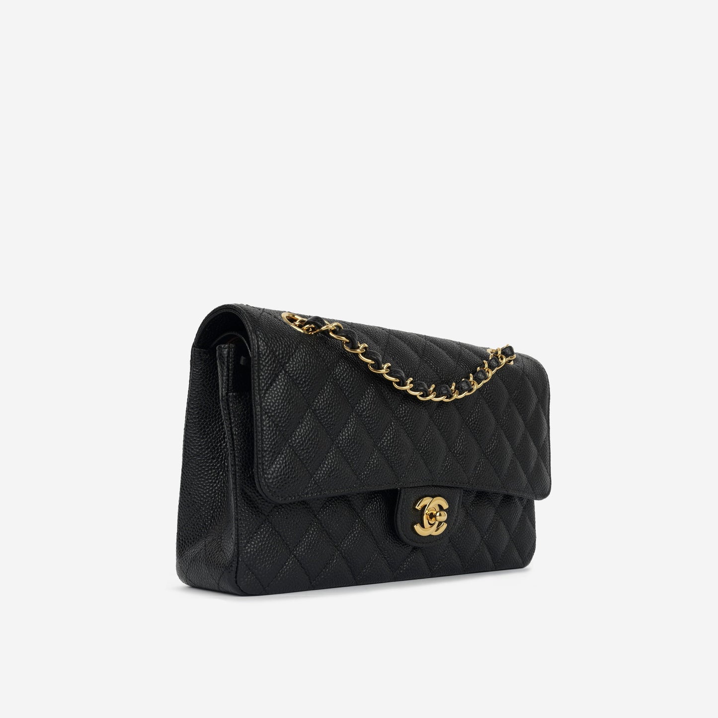 Chanel Classic Flap Lambskin Black Shoulder Bag Style 64