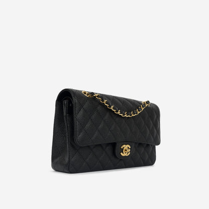 Chanel Classic Flap Lambskin Black Shoulder Bag Style 64