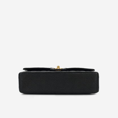 Chanel Classic Flap Lambskin Black Shoulder Bag Style 64