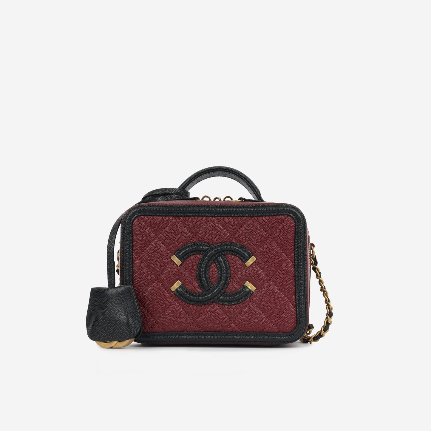 Chanel Vanity Lambskin Black Clutch Style 3