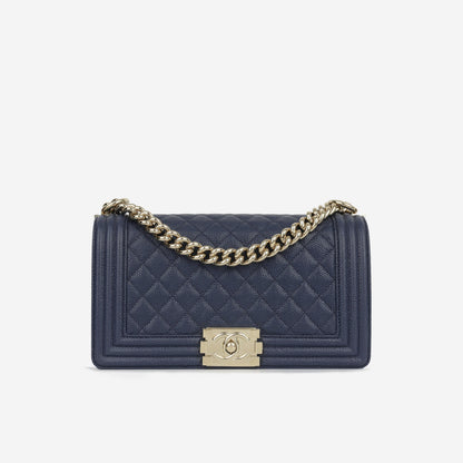 Chanel Boy Bag Lambskin Gold Shoulder Bag Style 3