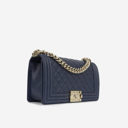 Chanel Boy Bag Lambskin Gold Shoulder Bag Style 3