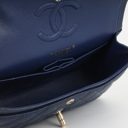 Chanel Classic Flap Lambskin Gold Shoulder Bag Style 144