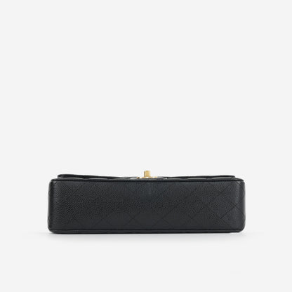 Chanel Classic Flap Lambskin Black Shoulder Bag Style 306