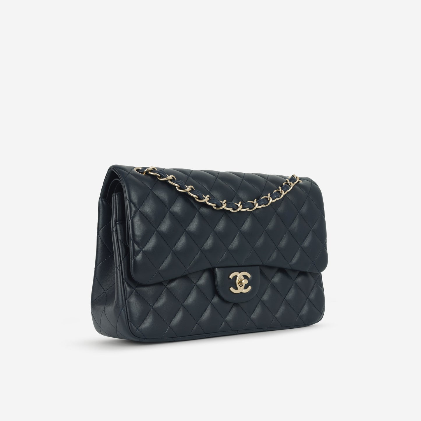 Chanel Classic Flap Lambskin Black Shoulder Bag Style 84