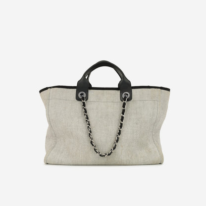 Chanel Deauville Lambskin Black Tote Bag Style 5