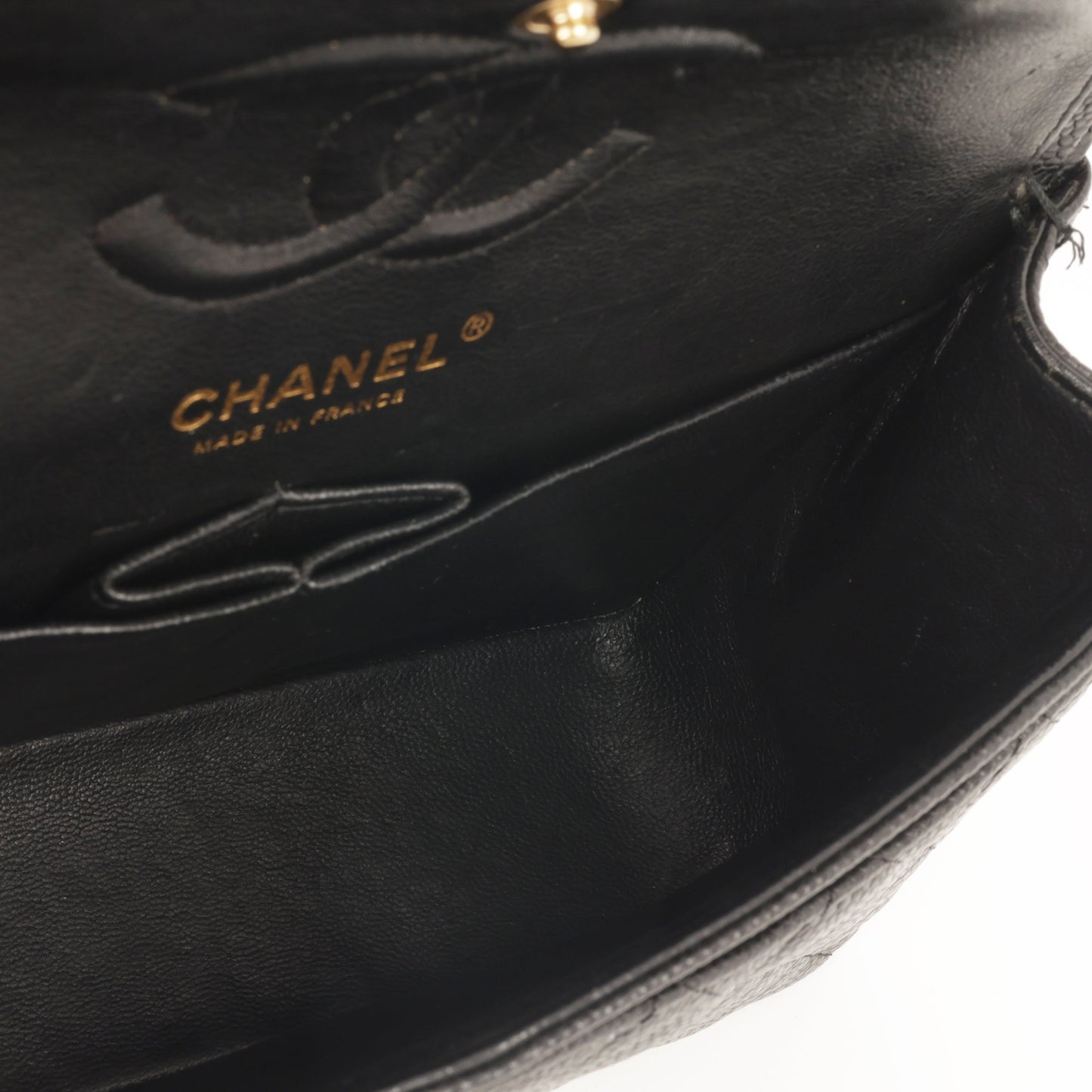 Chanel Classic Flap Lambskin Black Shoulder Bag Style 347