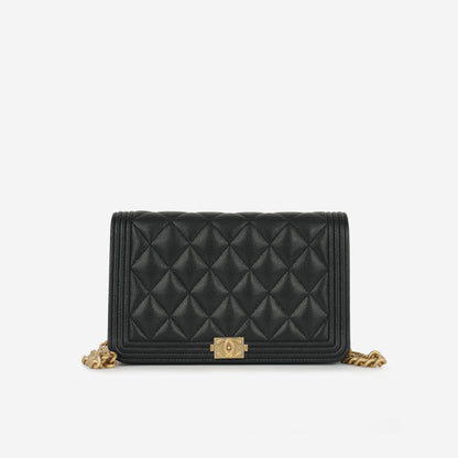 Chanel Boy Bag Lambskin Black Crossbody