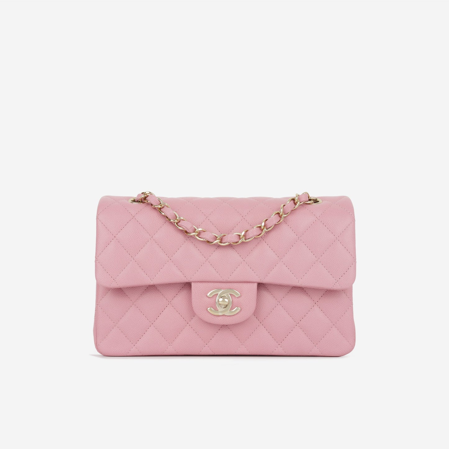 Chanel Classic Flap Lambskin Gold Shoulder Bag Style 135