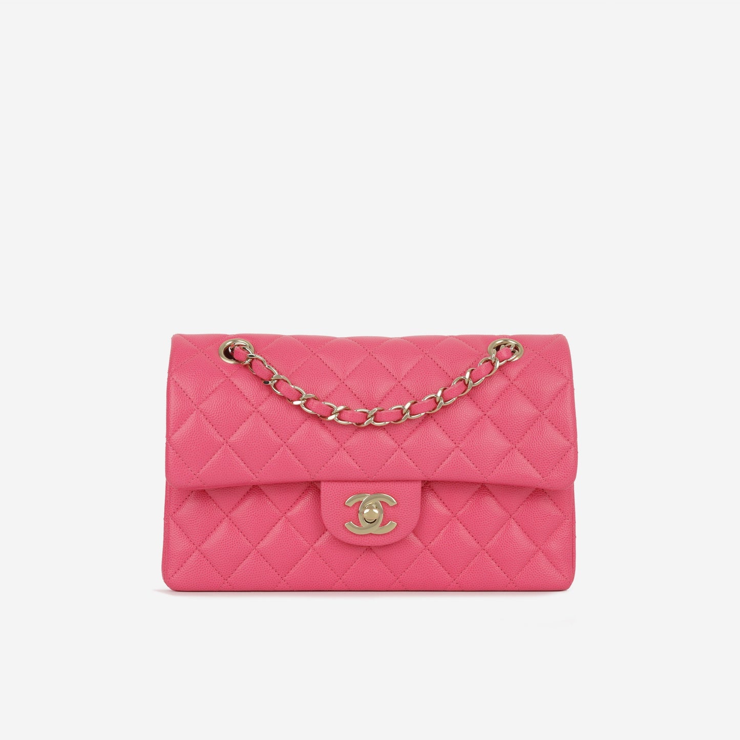 Chanel Classic Flap Lambskin Gold Shoulder Bag Style 134