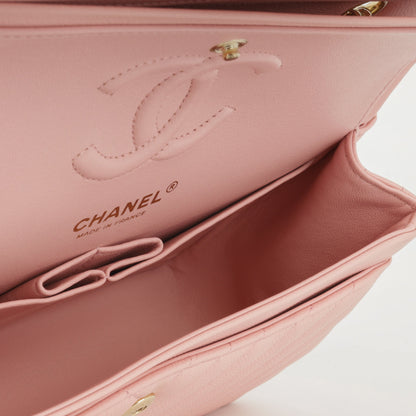 Chanel Classic Flap Lambskin Gold Shoulder Bag Style 142