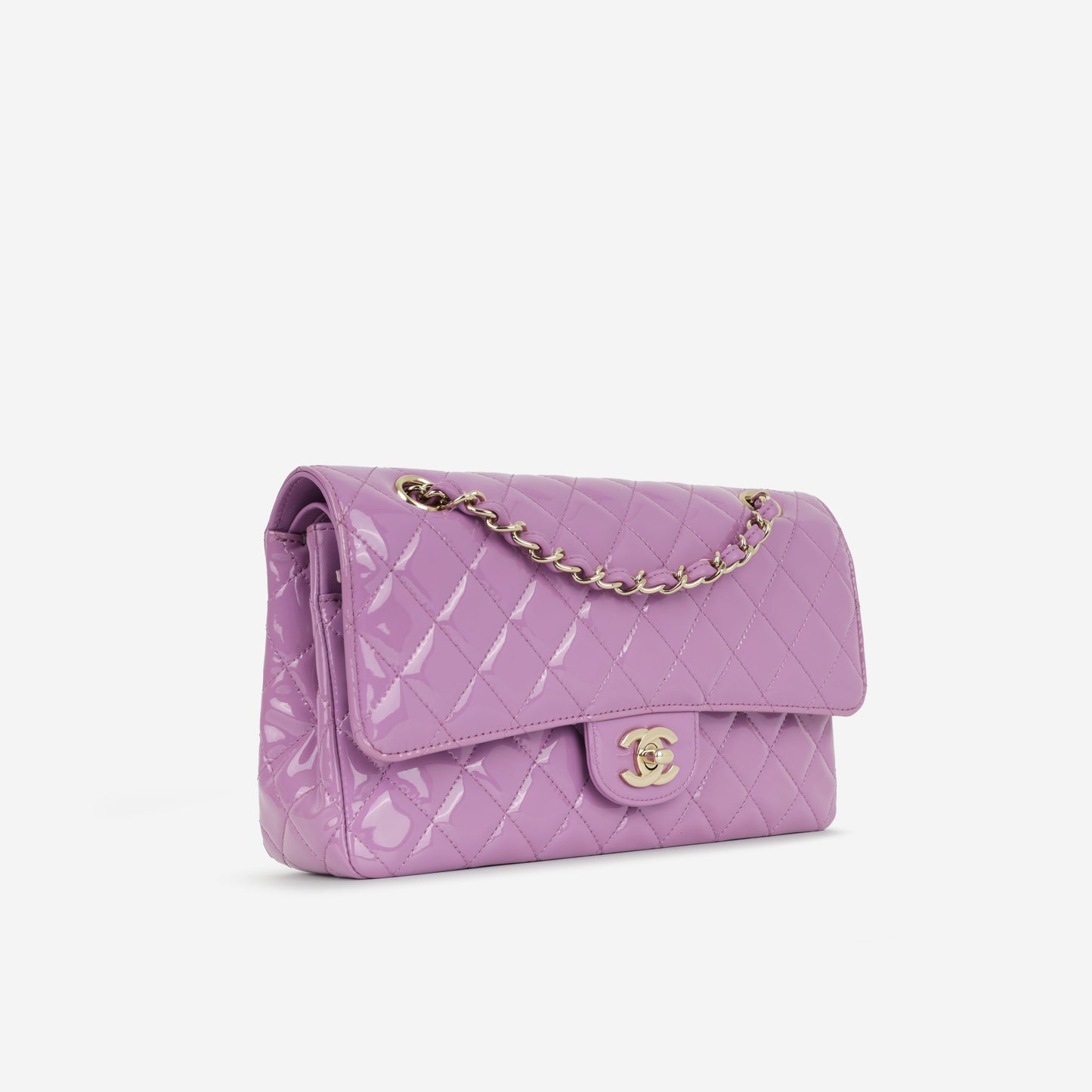 Chanel Classic Flap Lambskin Gold Shoulder Bag Style 116