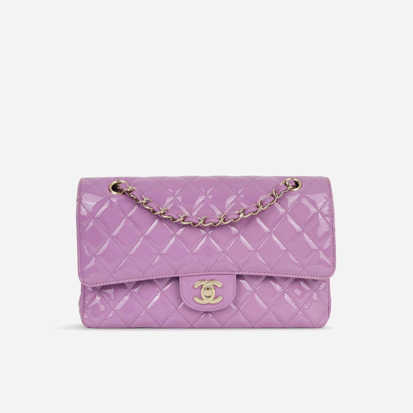 Chanel Classic Flap Lambskin Gold Shoulder Bag Style 116