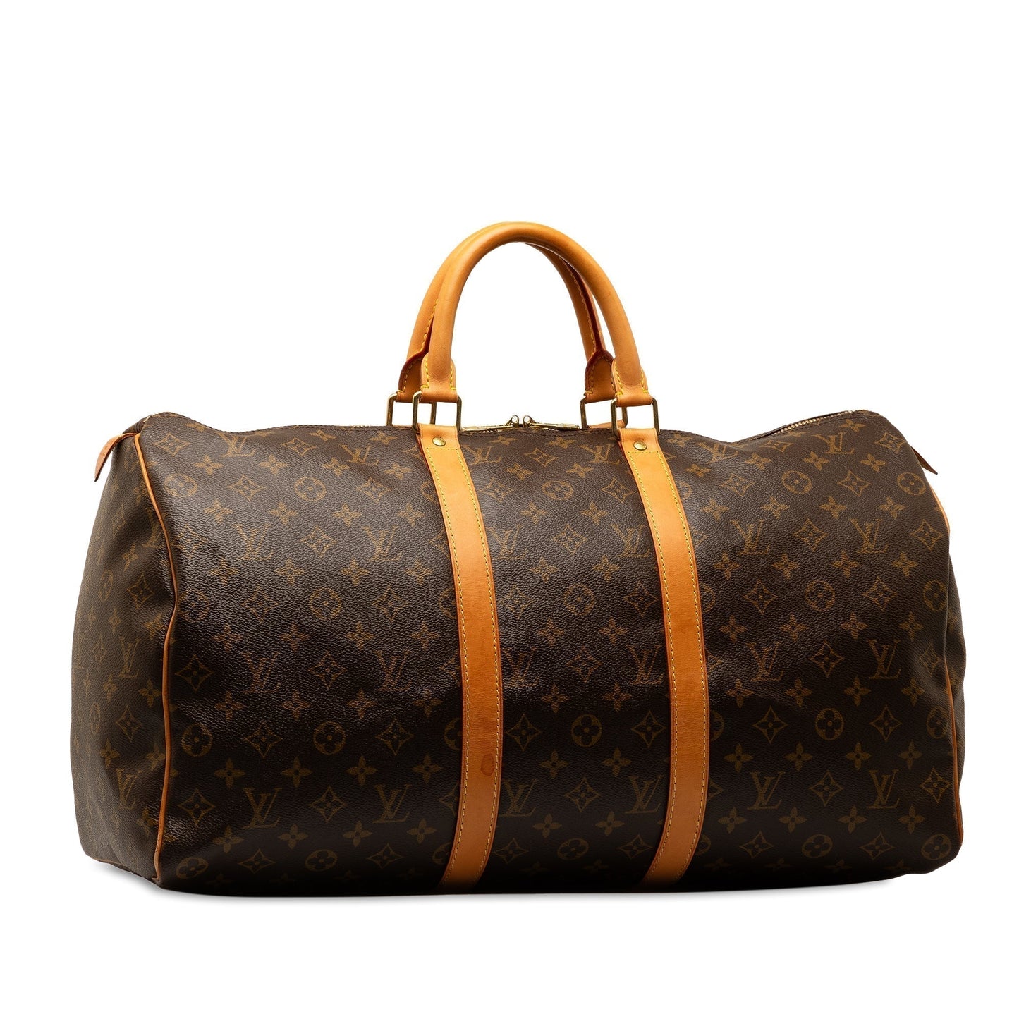Brown Louis Vuitton Monogram Keepall 50 Travel Bag
