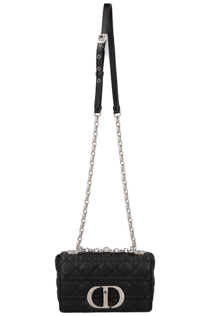 Christian Dior Small Caro Bag Leather Black