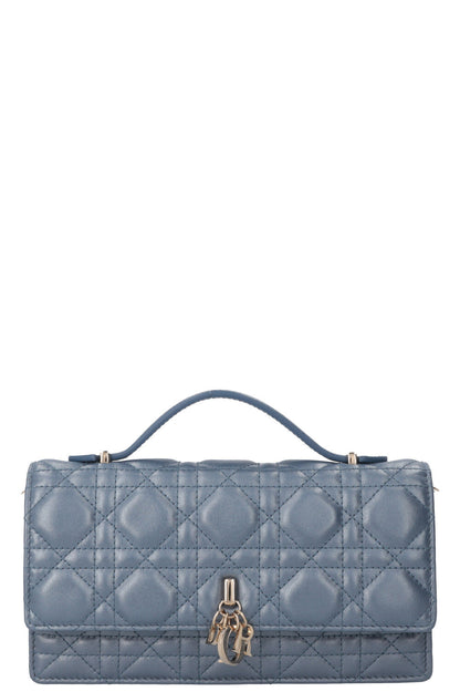Christian Dior My Dior Top Handle Bag Cannage Pearl Blue