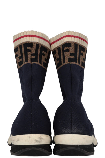 FENDI Sock Sneakers Logo Blue