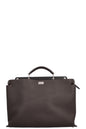 FENDI Large Peekaboo Leather Brown Zucca